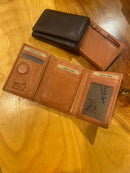 Genuine Leather Magnetic Bifold Wallet