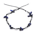 Chipped Stone & Bead Macramé Anklet
