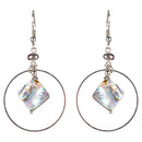 Abalone Shell Hematite Beaded Earrings