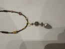 Industrail Pyrite with Shield Pendant Necklace