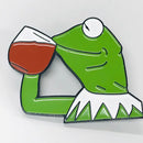 Frog Drink Wine Lapel Pin