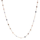 Fine Chain Choker Necklace with Stationed Crystals