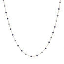 Fine Chain Choker Necklace with Stationed Crystals