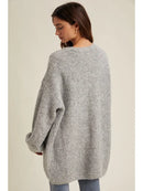 Oversized Brushed Sweater Cardigan