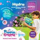 PoppinColorz Hydra: 2-in-1 Water Gun & Color Bubble Blaster