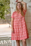 Pink Cotton Mini Dress