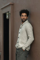 Yak Blend Cardigan- Limestone