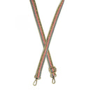 1" Ivory Multi Striped Emb Guitar Strap