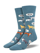 Men's "New Dog, Who Dis?" Socks- Blue
