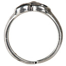 Om Burnished Silver Adjustable Ring