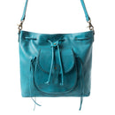 Mika Saddle Bucket Bag In Blue