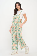 Whimsy Botanical Rainforest Print Overalls