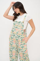 Whimsy Botanical Rainforest Print Overalls