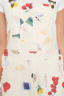 Delightful Spring Picnic Print Overalls