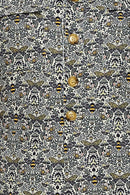 Bee Mushroom Print Overall Jumpsuit