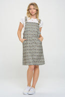 Bee Moth Floral Corduroy Dress