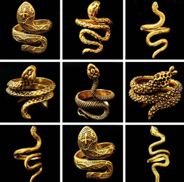Gold Snake Rings