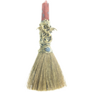 Red Jasper Gemstone with Gold Dragon Wicca Broom