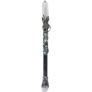 Clear Quarts Point with Silver Tree of Life Magic Wand
