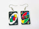 Acrylic Uno Earrings