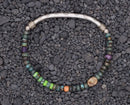 Dark Turquoise Stretch Bracelet with Turquoise Oval
