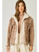 Denim Mixed Sherpa Jacket