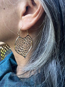 Lightweight Brass Gold Tone Autumn Leaf