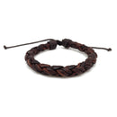 Aadi Leather Round Wrapped Braid Pull Tie Bracelet