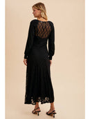 Raglan Vintage Lace Paneled Dress