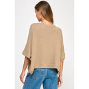Waffle Texture Poncho Layering Top