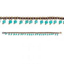 Beads & Bells Turquoise Anklet