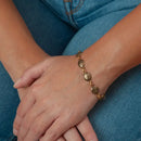 Egyptian Scarab Link Bracelet - 7.5"