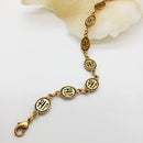 Egyptian Scarab Link Bracelet - 7.5"