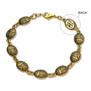 Egyptian Scarab Link Bracelet - 7.5"