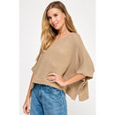Waffle Texture Poncho Layering Top