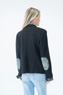 Mixed Media Denim Jacket- Clarissa