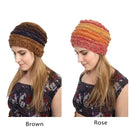 Faux Mohair Striped Slouchy Fleece-Lined Unisex Beanie Hat