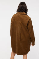 Corduroy Mini Shirt Dress