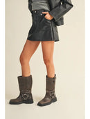 Patch Pocket Mini Skirt - Rustic Brown