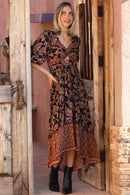 Twist Front LS Maxi Dress
