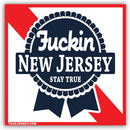 Blue Ribbon Inspired F--kin' New Jersey Sticker