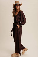 Eyelet Lace Wide Leg Jumpsuit