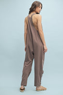 Knit Loose Fit Jumpsuit Onesie with Pockets