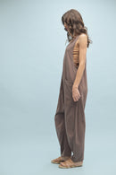 Knit Loose Fit Jumpsuit Onesie with Pockets