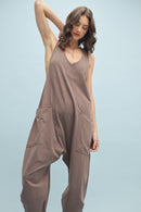 Knit Loose Fit Jumpsuit Onesie with Pockets