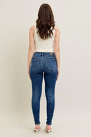Judy Blue Core Mid-Rise Skinny with Handsanding