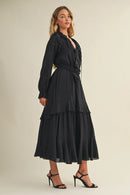 Belted Ruffled Dress