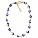 Blue Eye Gold Link Anklet
