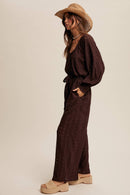 Eyelet Lace Wide Leg Jumpsuit