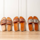 Moroccan Kilim Open-Toe Slides